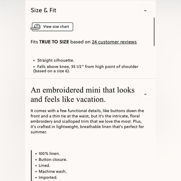 NWT J CREW Embroidered mini dress in linen - Picture 6 of 7